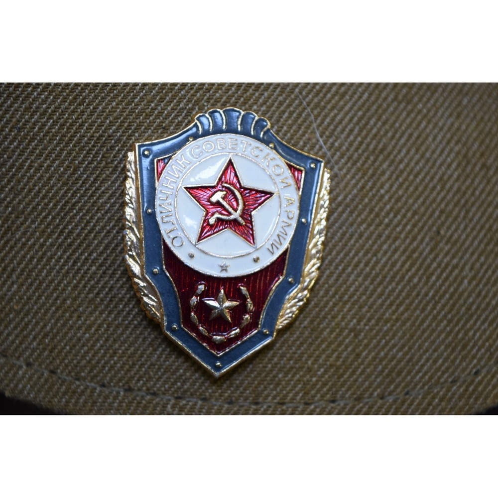Soviet Russian Afghanka Hat Soldier Cap Military Hat 56 USSR + PINS - Picture 12 of 16